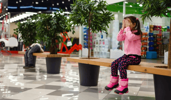 Crying Child in a Mall