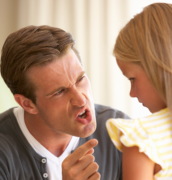 Father yelling at child